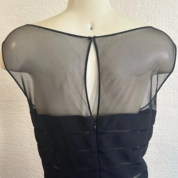 Adrianna Papell layered v neck Elegant Black Sleeveless Dress Sz 18W - Picture 5 of 10